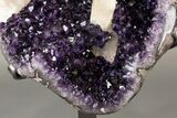 Deep Amethyst Geode With Large Calcite Crystals #227744-4